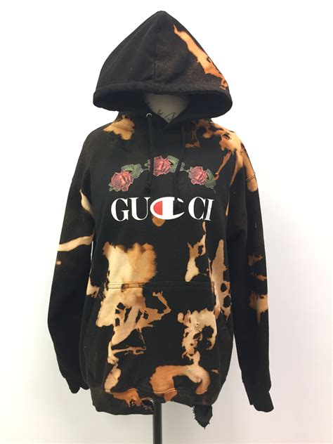 gucci hoodie yellow fake|gucci distressed hoodie.